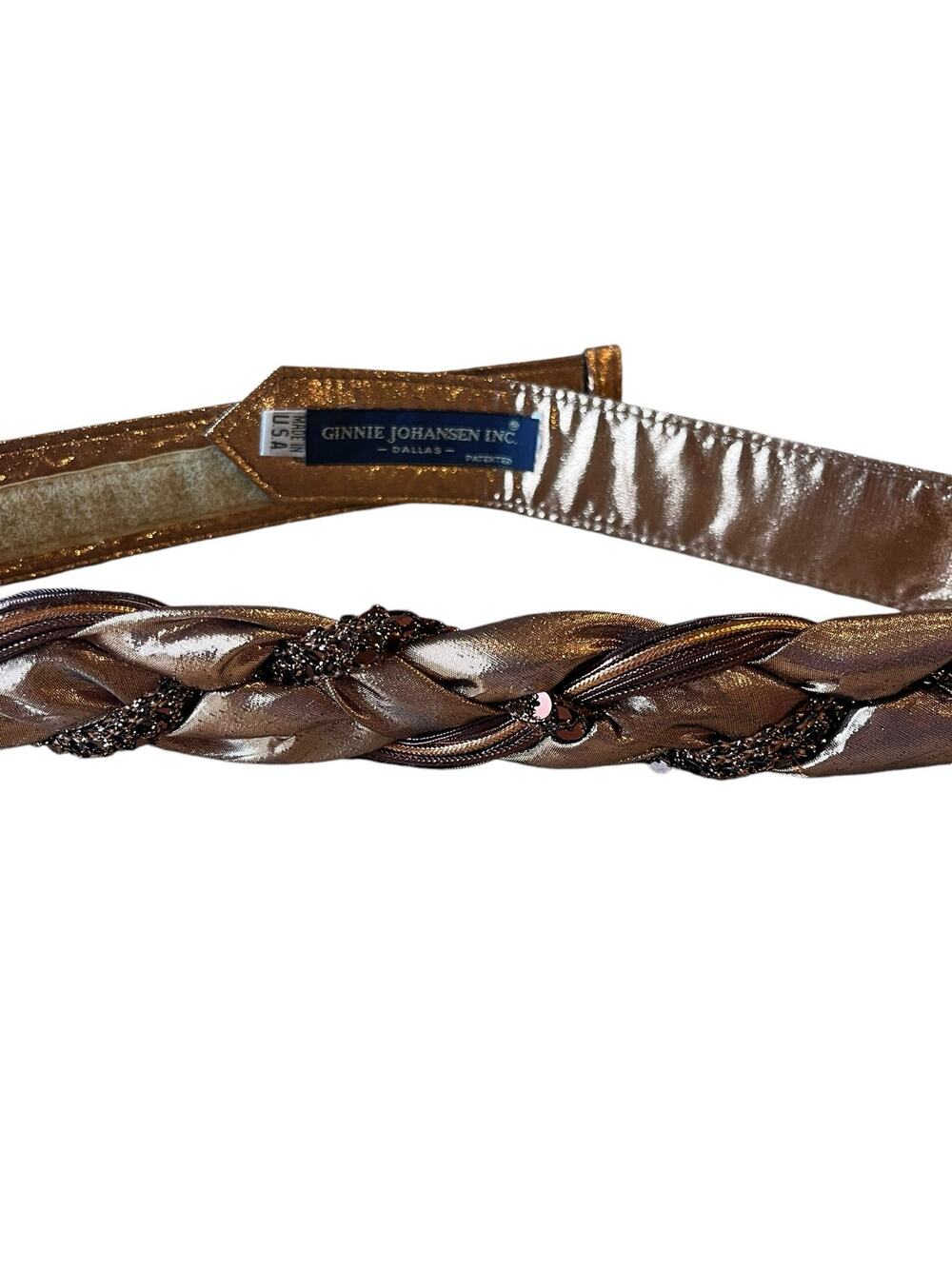 Ginnie Johansen Belt Bronze One Size Adjustable Closure Metallic Vintage Dallas
